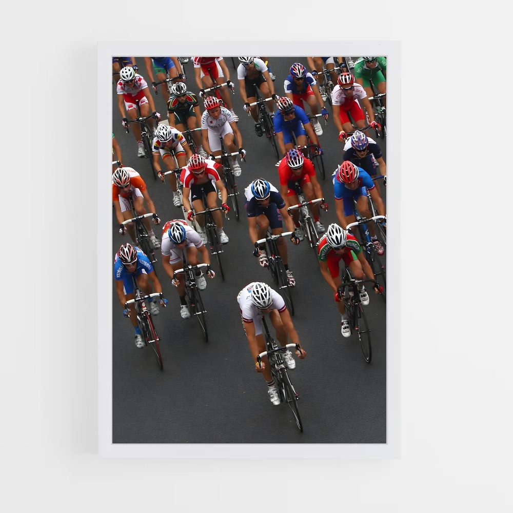 Poster Cyclistes en Piste – affiche Cyclisme (vue 3)